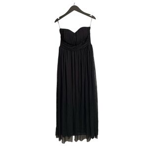 Haute Monde Black Strapless Dress Size Medium Formal Gown Heart Shaped